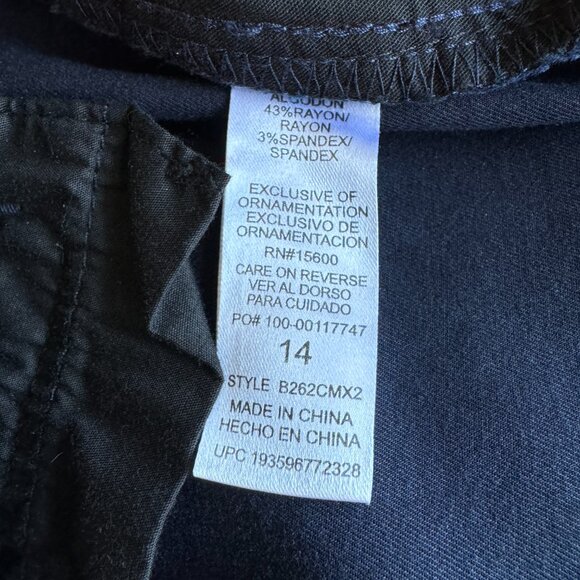 Democracy "Ab"solution® High Rise Roll Cuff Trouser Navy Blue Inseam 24" - Picture 13 of 13